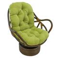 International Caravan Rattan Swivel Rocker with Micro Suede Cushion, Mojito Lime 3310-MS-ML